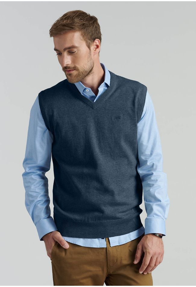 Sweater Smart Casual Sleeve Business Navy