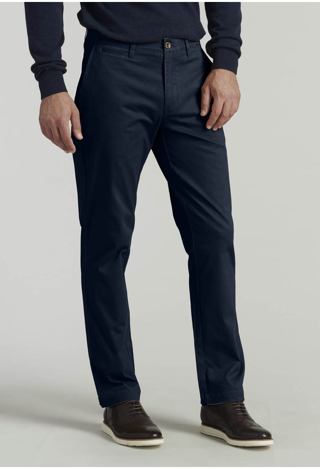 Pantalón Twill Without Pleats L/31 Business Dk.Blue