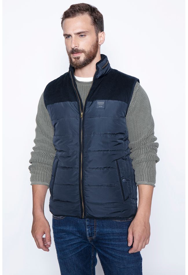 Vest Silver F Navy