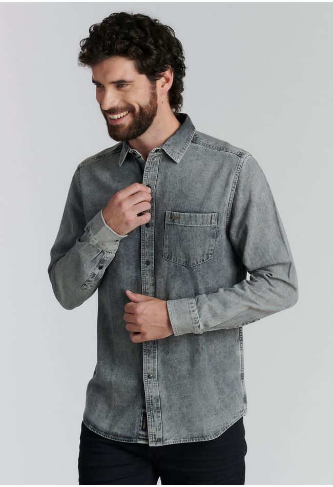 Camisa Memphis Fjs Lt Grey
