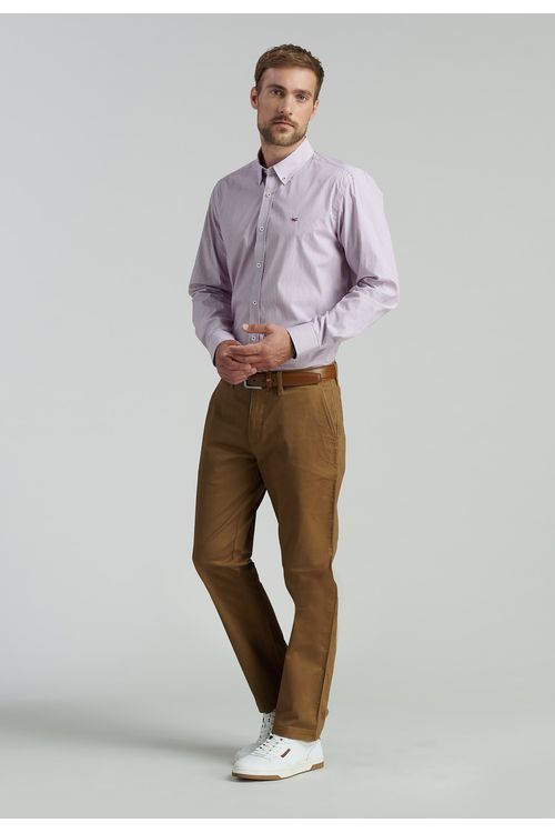 Pantalón Twill Without Pleats L/33 Business Camel