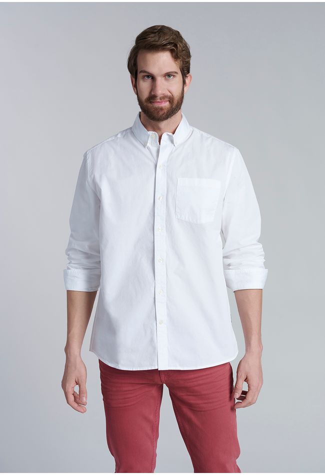 Camisa White Garment Dyed Sport Fj