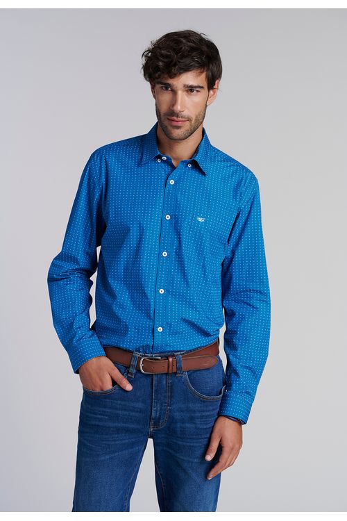 Camisa Estampada Houston F Blue