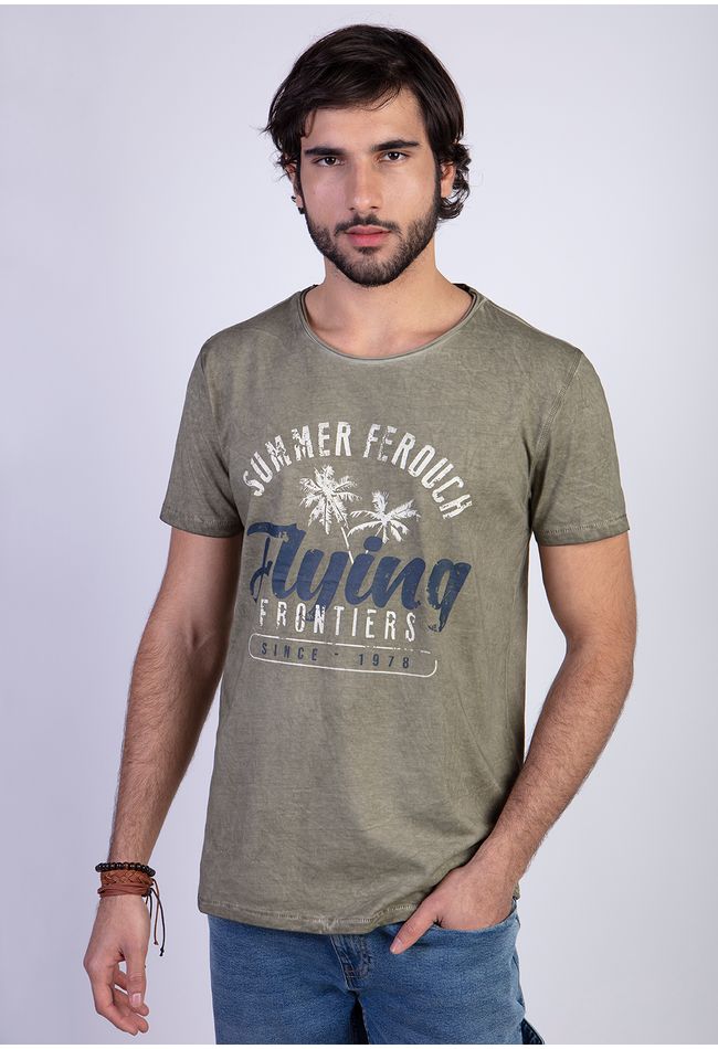 Polera Dirty Wash Military Seatle