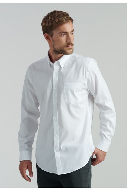 Camisa Smart Casual Oxford Sc White