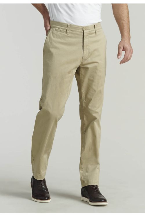 Pantalón Twill Without Pleats L/33 Business Khaki