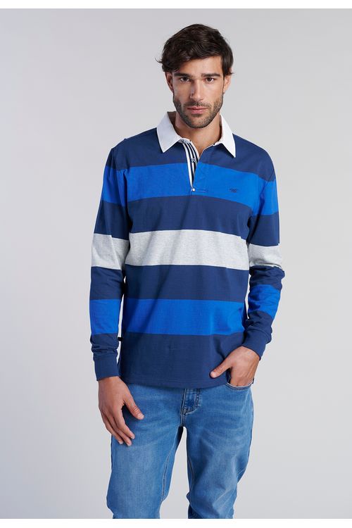 Polera Rugby Rayas Newark Navy