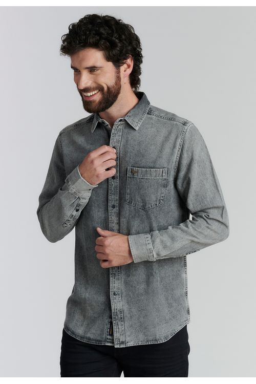 Camisa Memphis Fjs Lt Grey
