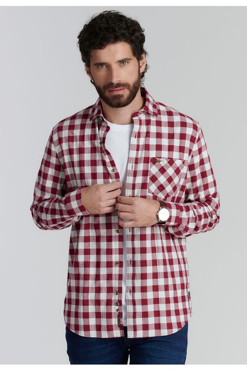 Camisa Denver Fjs Burgundy