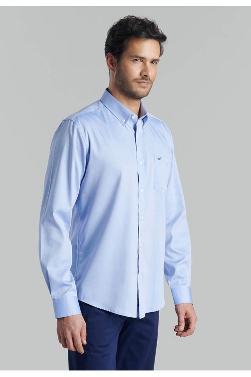 Camisa Oxford Smart Casual Fr Blue