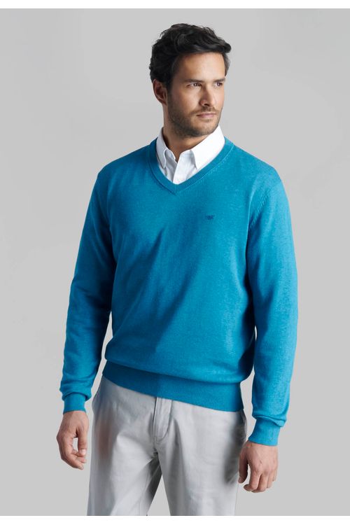 Sweater V Neck Melange Fr River
