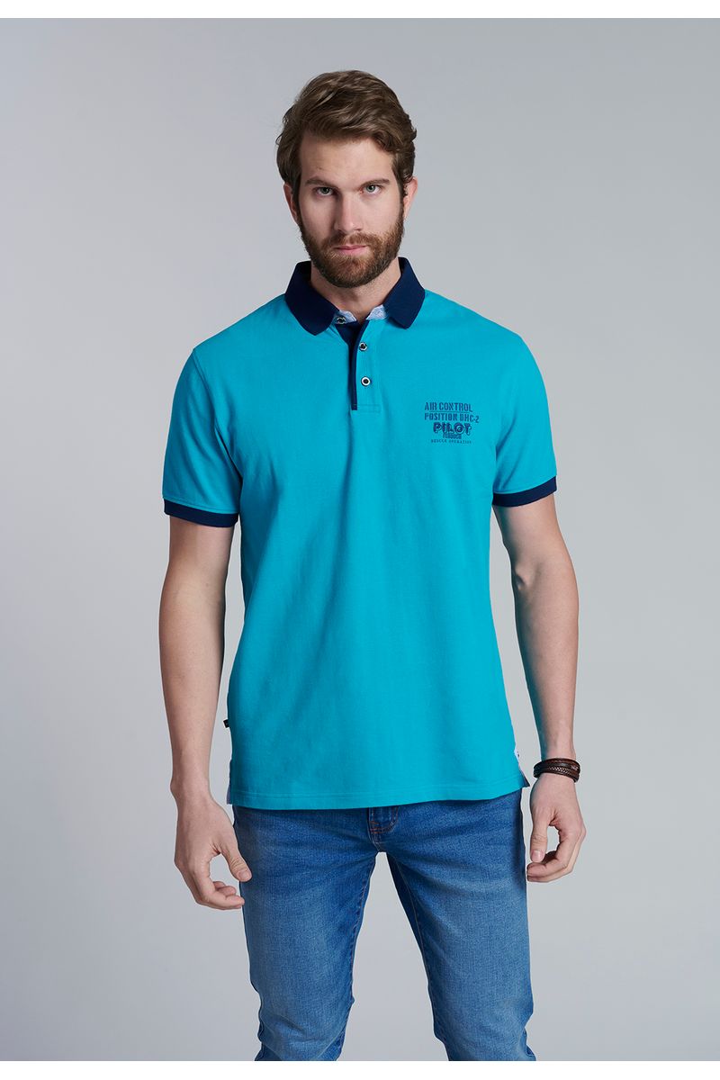Polera Polo Denver Turquoise