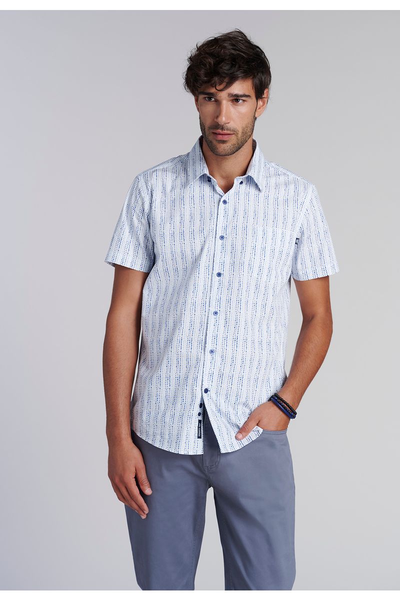 Camisa Mini Print F Sky