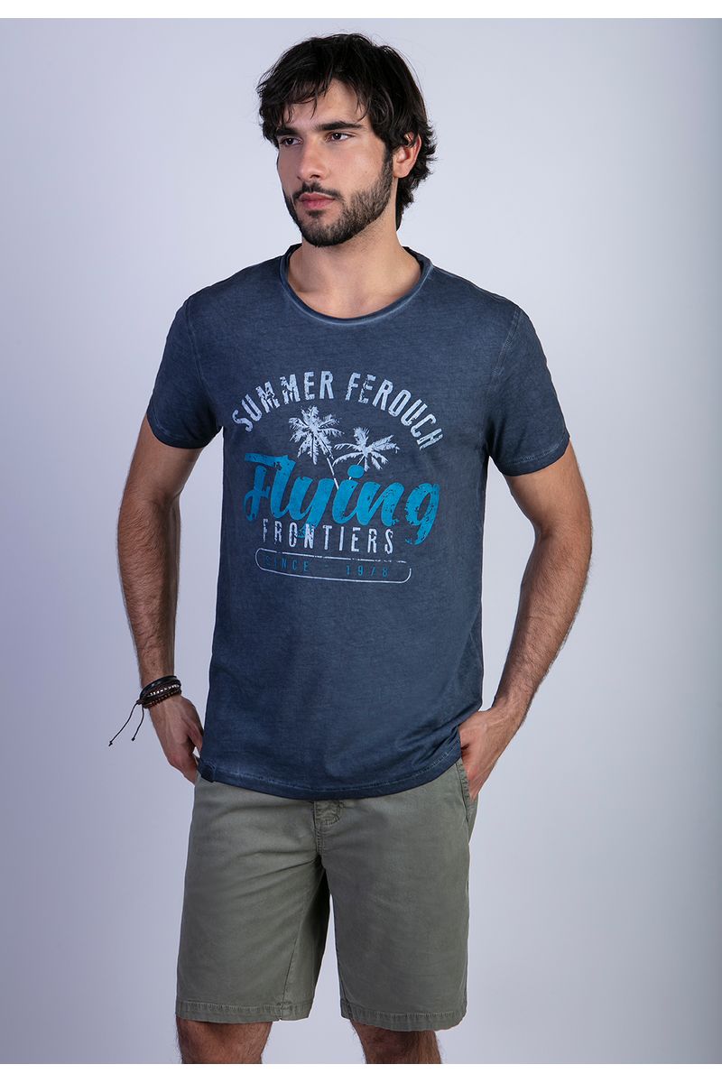 Polera Dirty Wash Seatle Navy