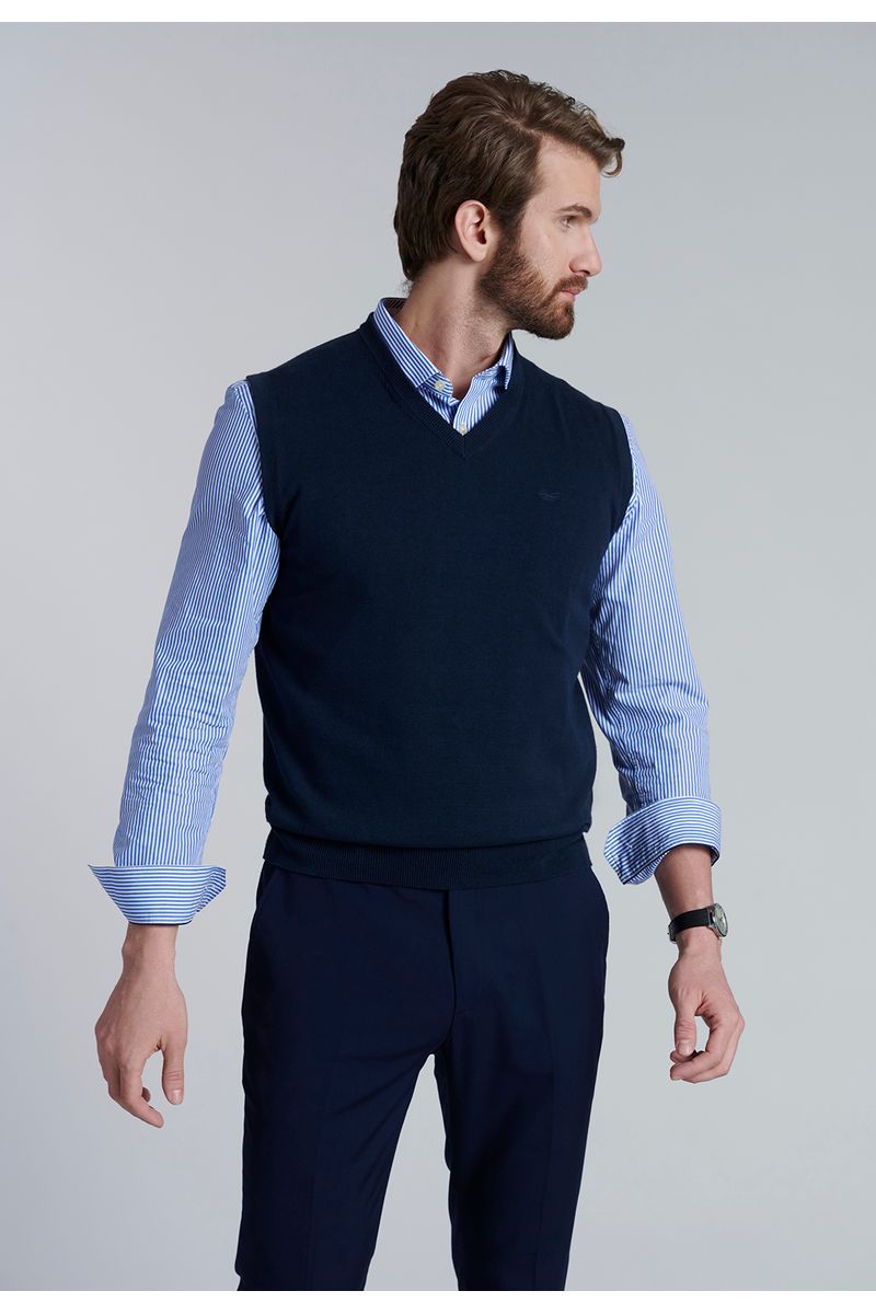 Sweater Smart Casual W/O Sleeve Navy