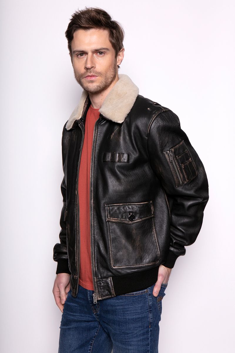 Chaqueta Pilot Vintage Wisconsin Dk. Brown