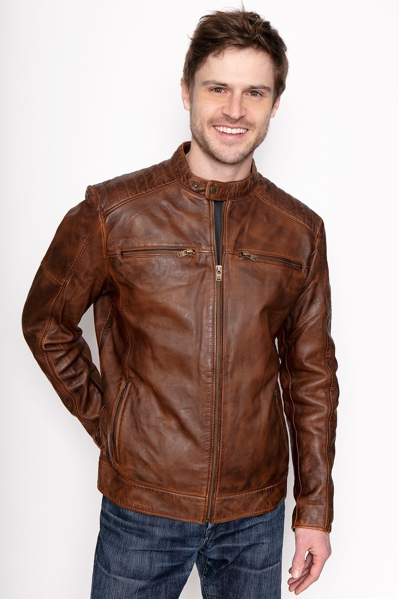 Chaqueta Biker Colorado Fj Dk. Brown