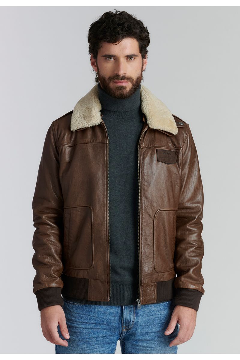 Chaqueta Cuero Montana Fr Brown