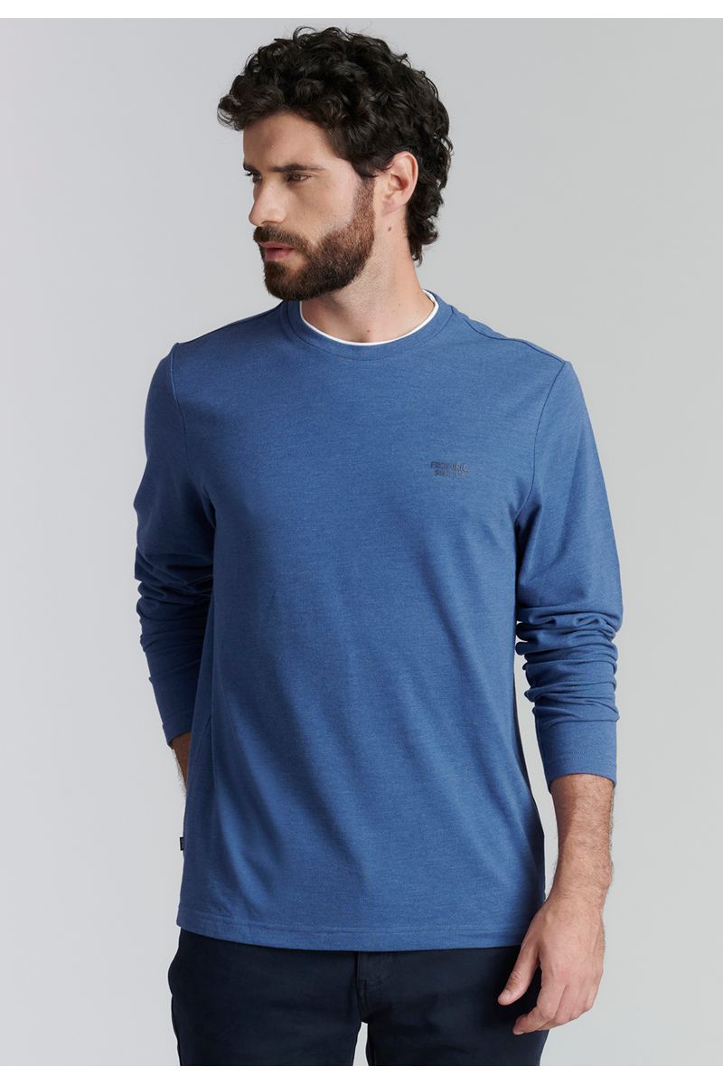 Polera Hoboken Fjs Marino Melange