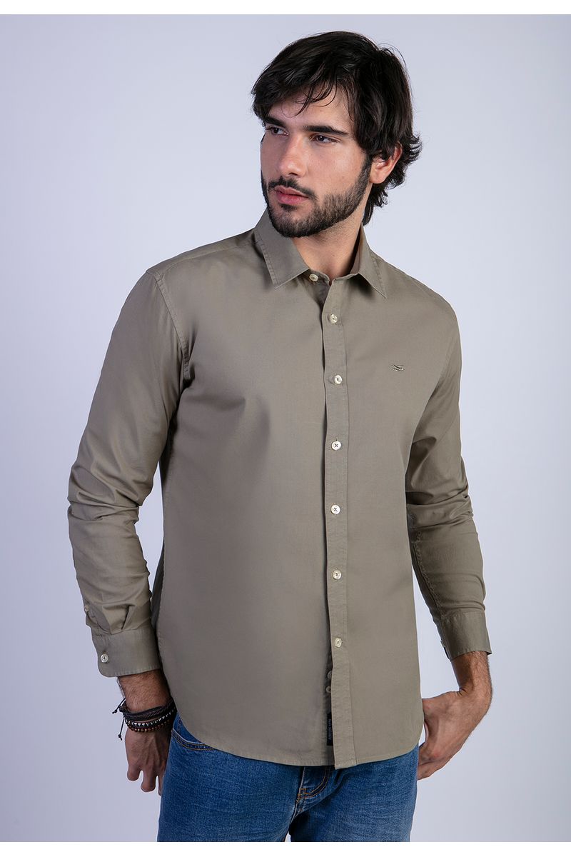 Camisa Garment Dyed Sport F Military