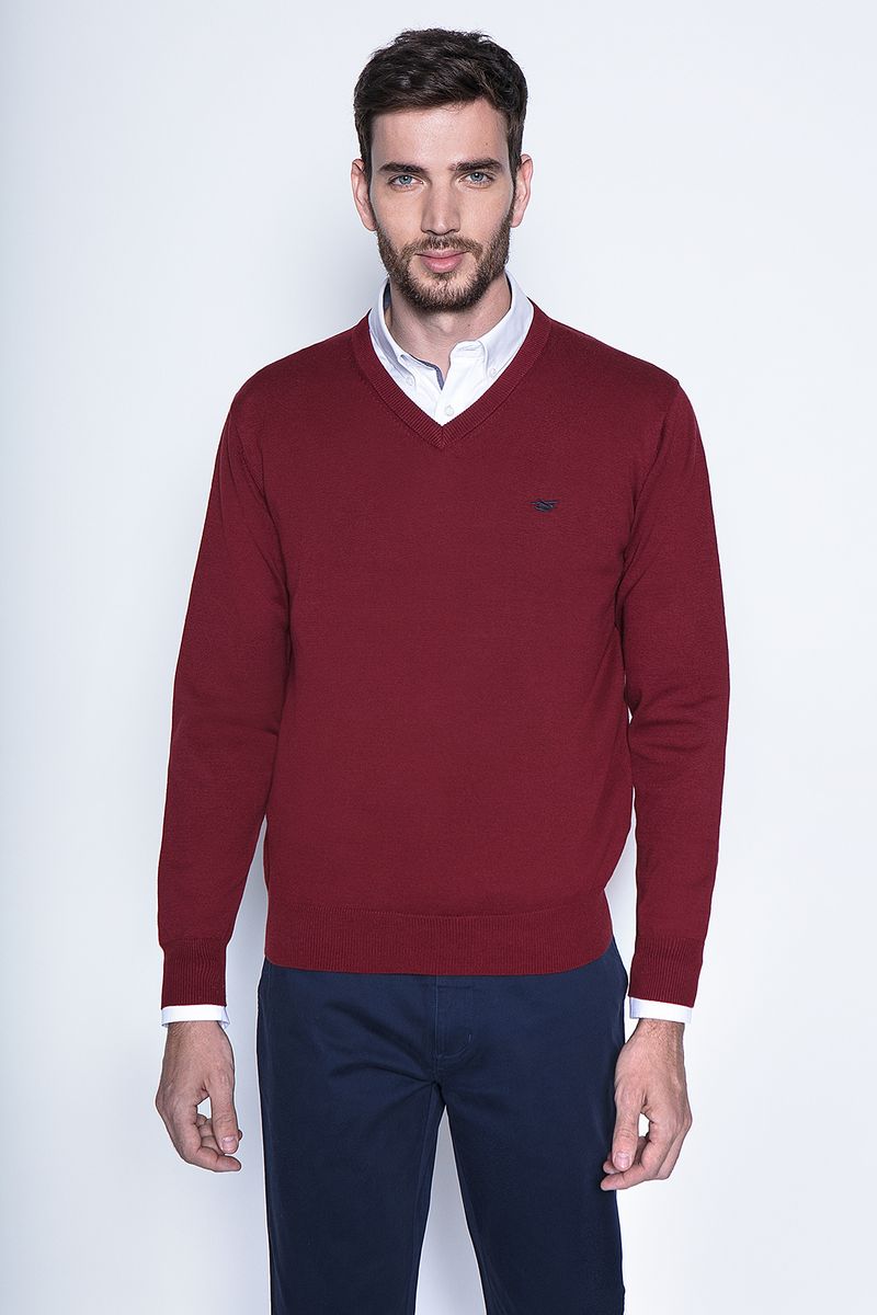 Sweater Burgundy Smart Casual L/S