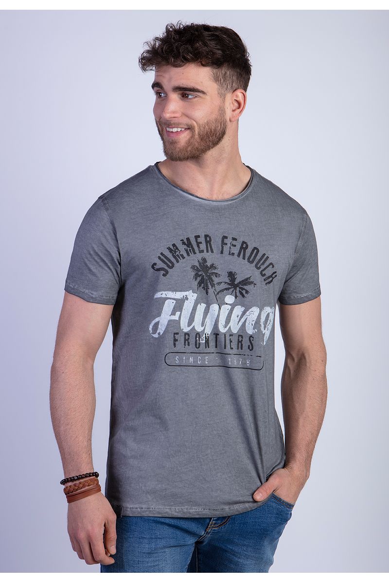 Polera Dirty Wash Seatle Grafito