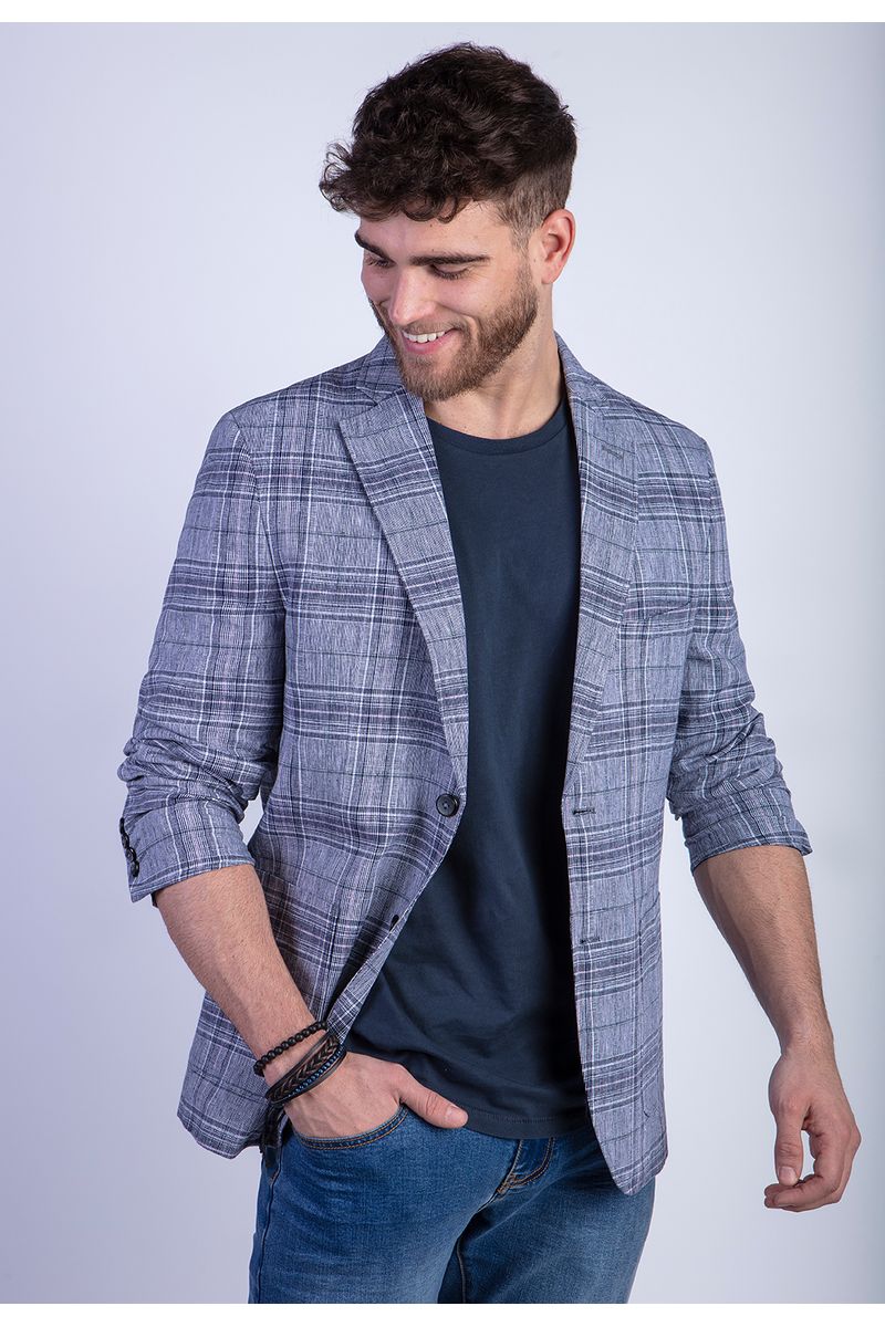 Blazer Check Austin F Navy