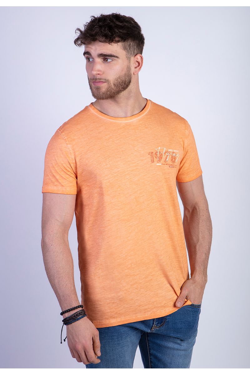 Polera Dirty Wash New York Orange