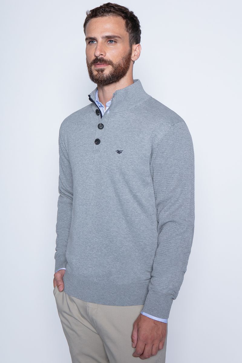 Sweater Bristol Smart Casual L/S Lt Grey
