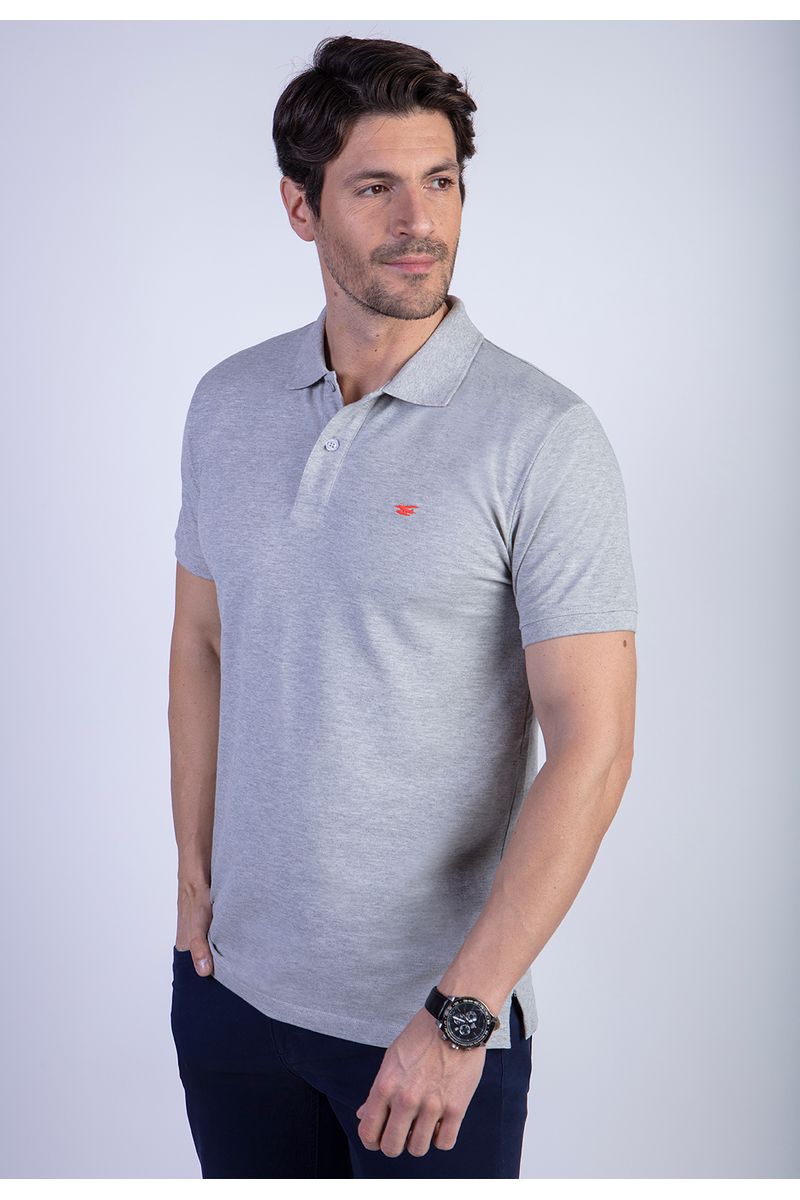 Polera Polo Básica Grey Melange