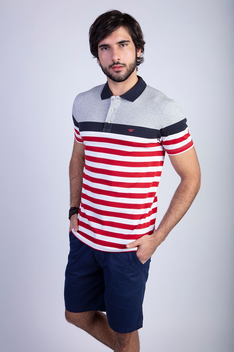 Polera Blane Red