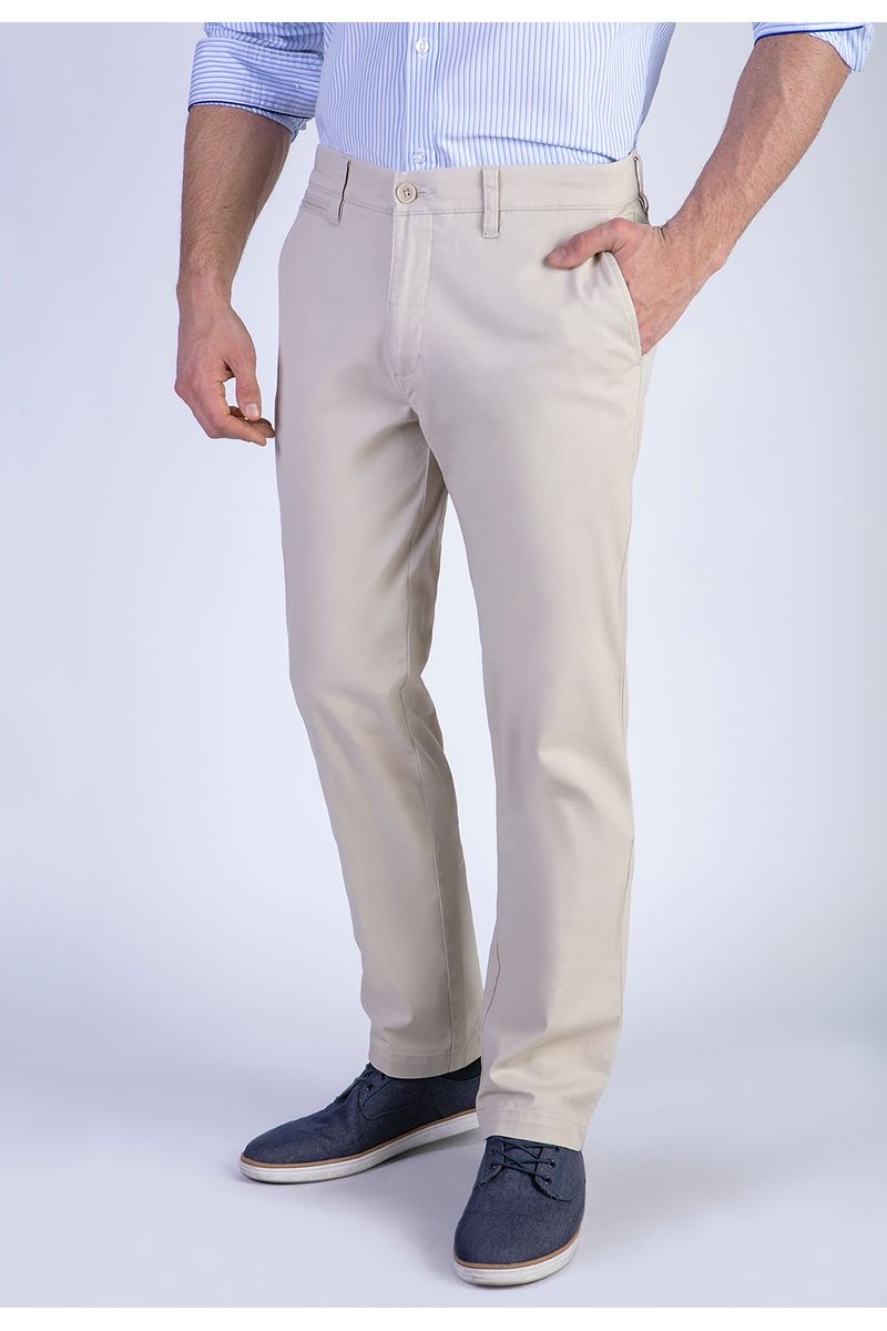 Pantalón Twill Without Pleats L/33 Sand