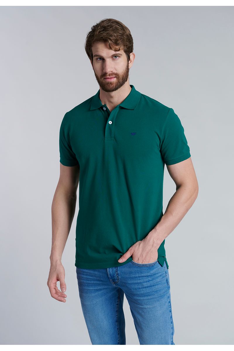 Polera Basica Pique Dk. Green