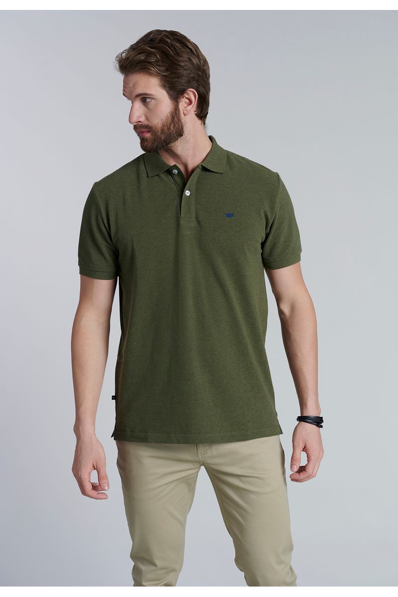Polera Basica Pique Lt Military Melange