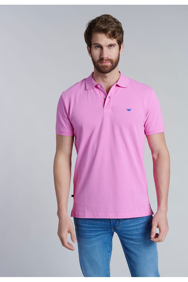 Polera Basica Pique Lt Fucsia