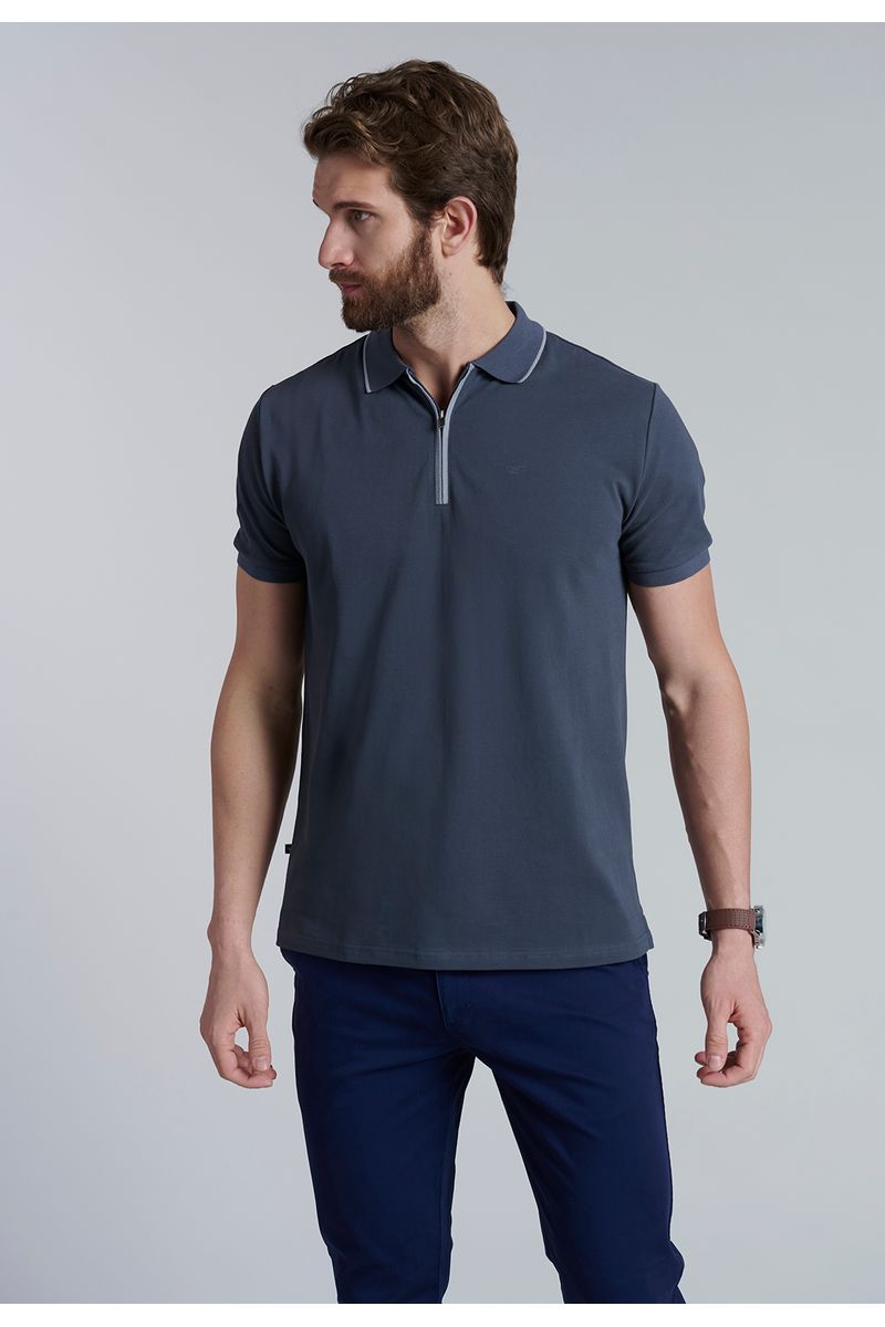 Polera Polo Cierre Dallas Metal