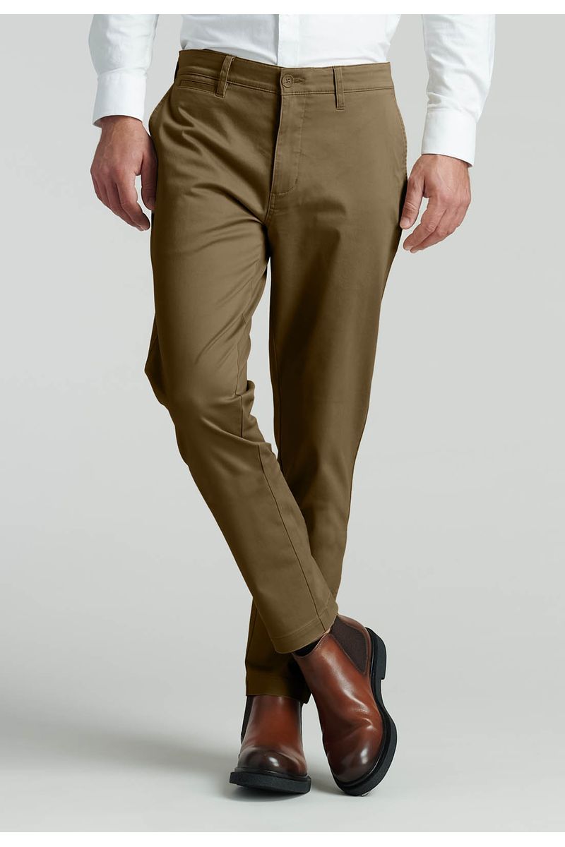 Pantalón Twill Slim /31 Business Almond