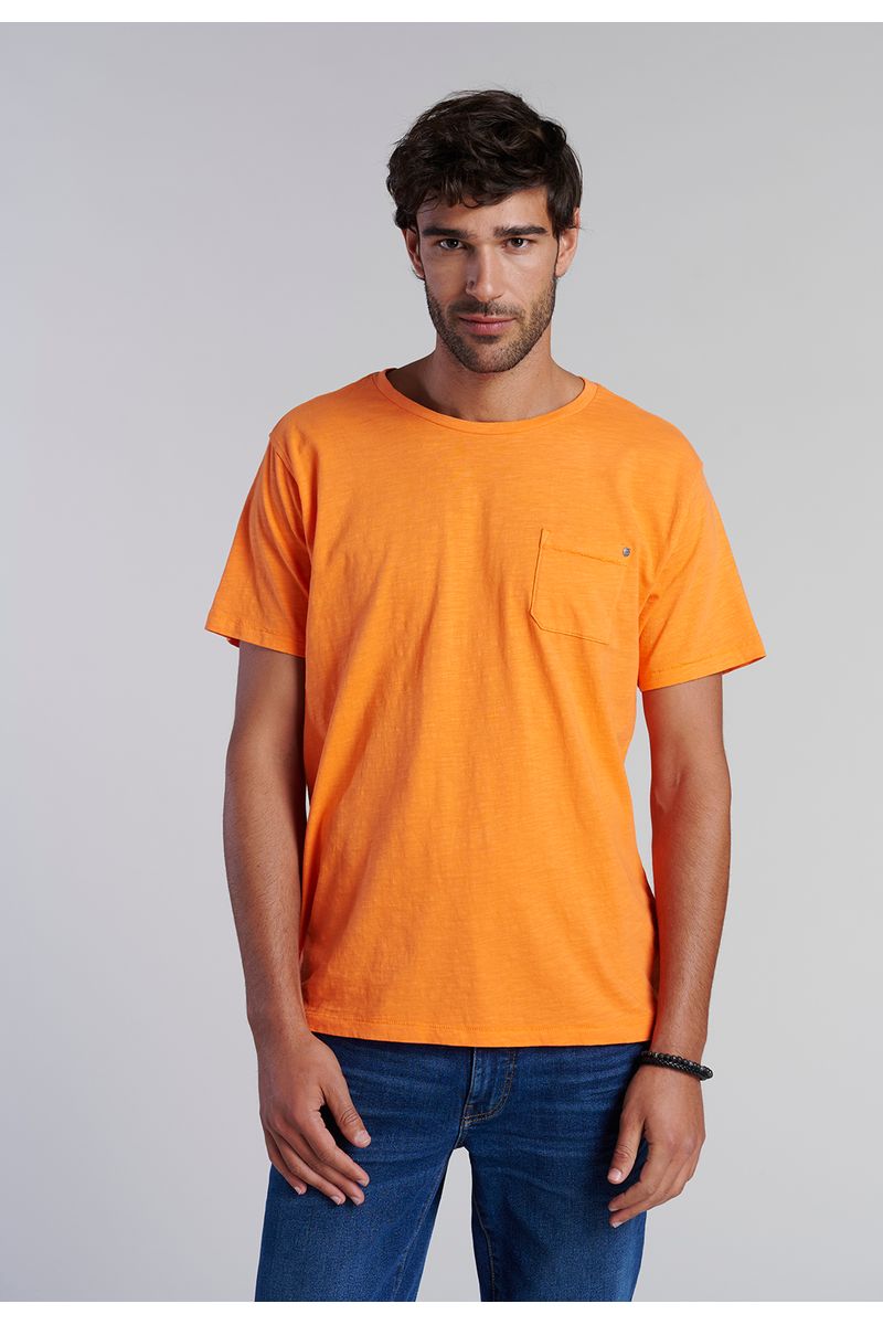 Polera Bolsillo Boston Orange