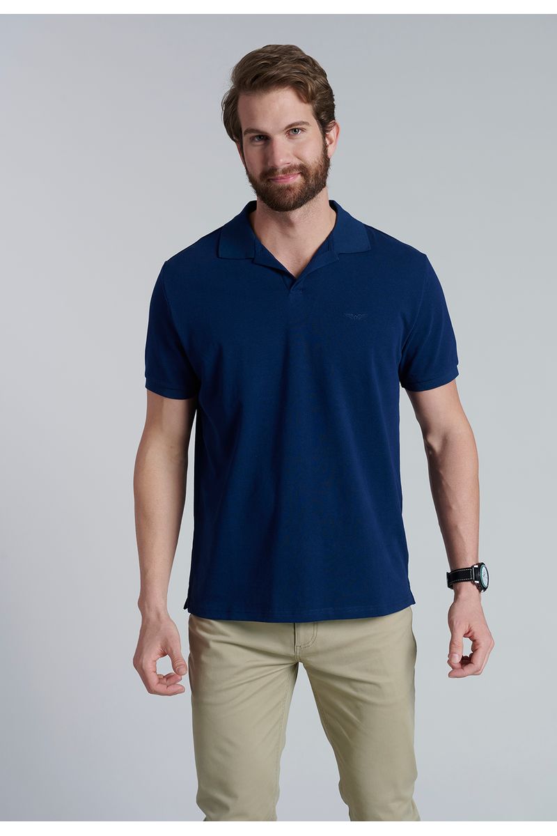 Polera V Neck Polo Delaware Navy