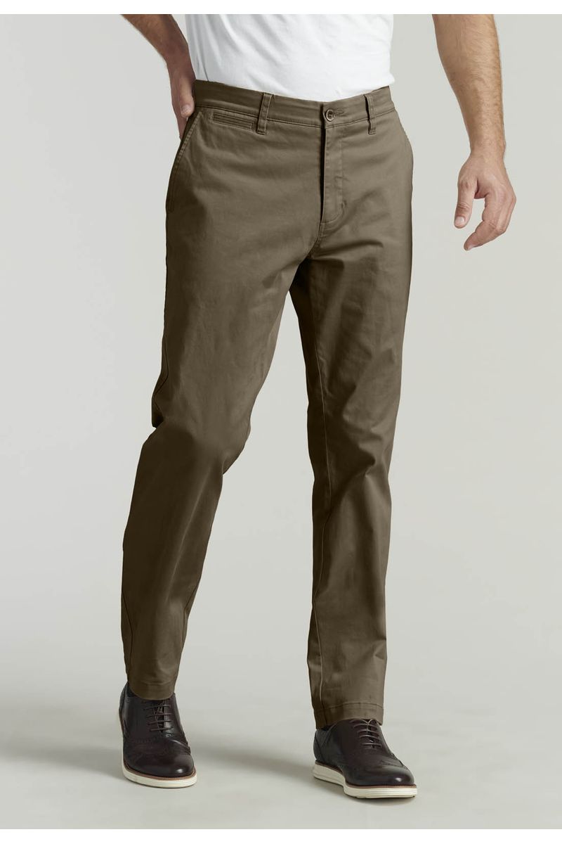Pantalón Twill Without Pleats L/33 Business Brown