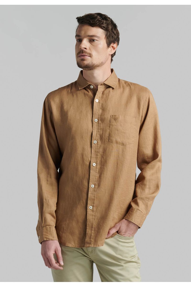 Camisa Lino Green Bay Camel