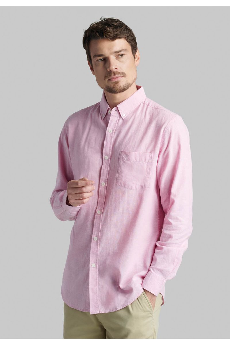 Camisa Sport Lino Lowell Coral