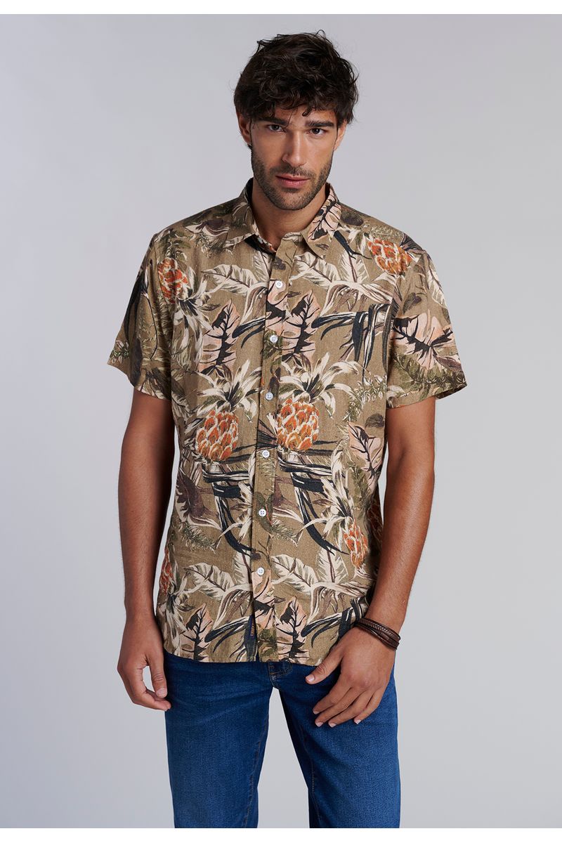Camisa Estampada Military Safari Fj