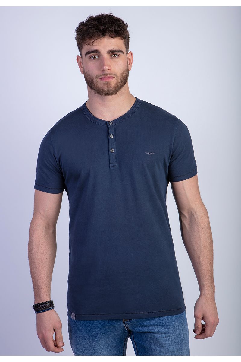 Polera Henley Lavada Austin Navy