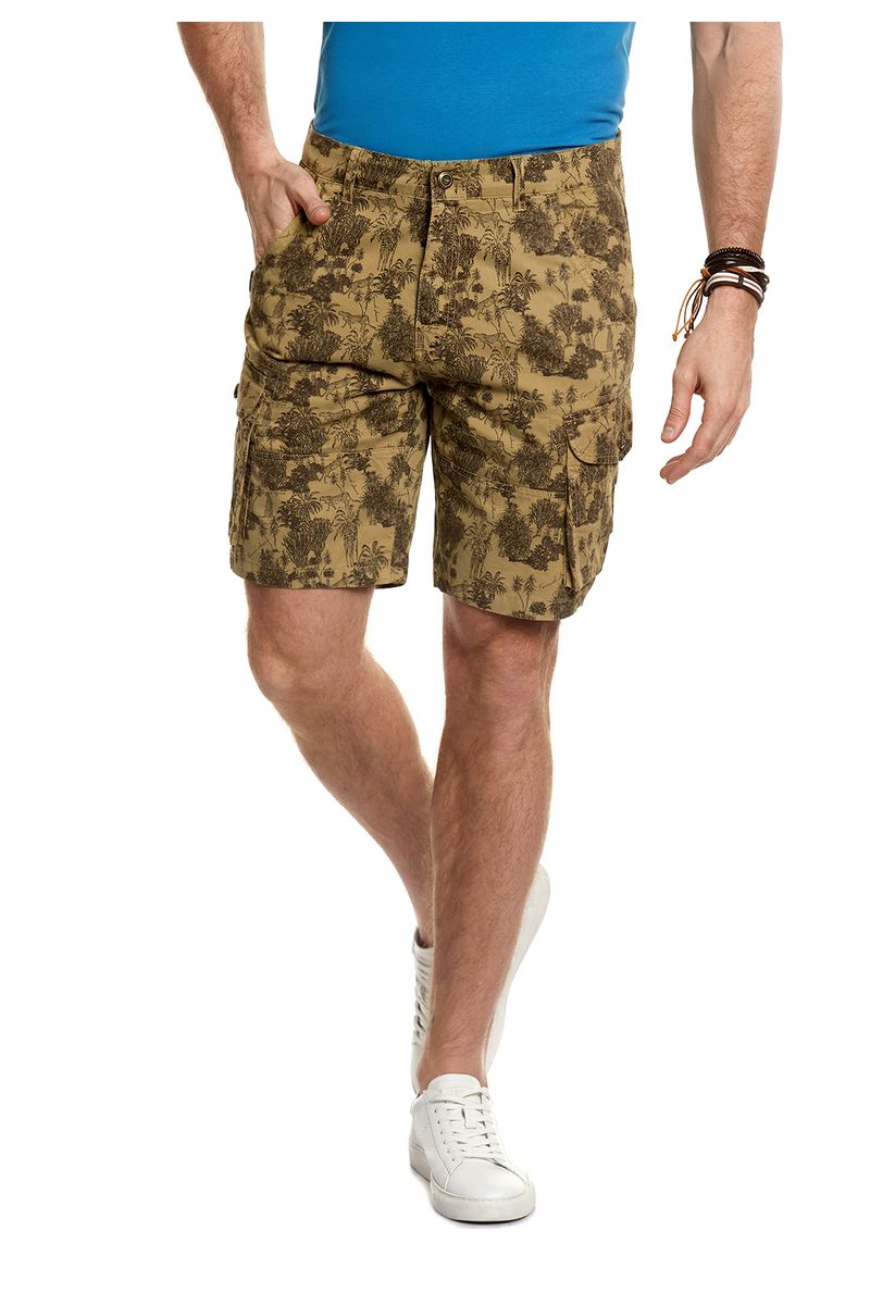 Bermuda Estampado Cargo Fj Khaki