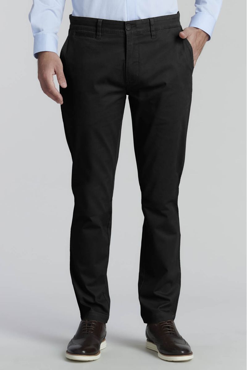 Pantalón Twill Slim /33 Business Black