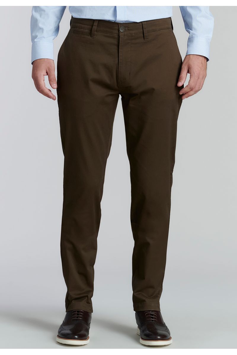 Pantalón Twill Slim /33 Business Brown