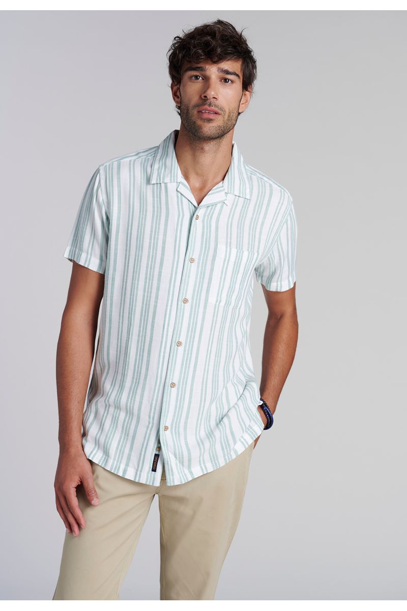 Camisa Listada Sport Fj Green