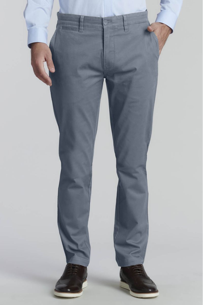 Pantalón Twill Slim /33 Business Metal