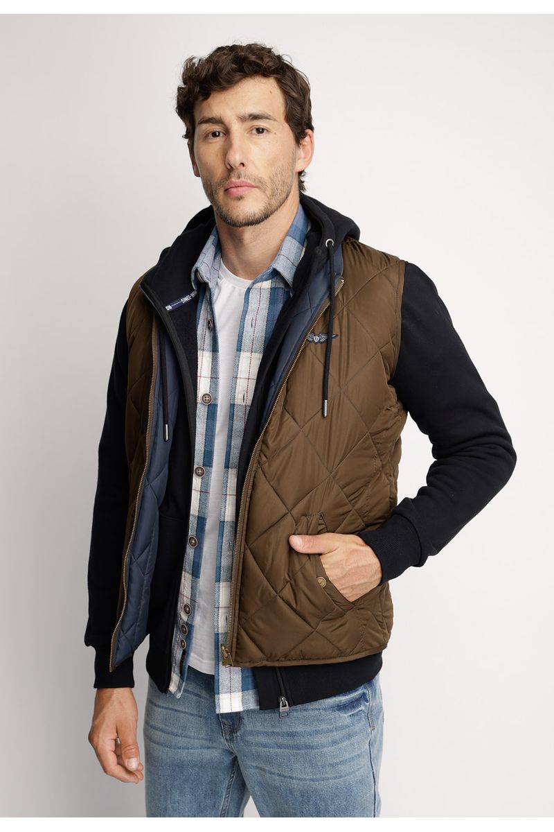 Chaqueta Sin Mangas Bomber Reversible Fj Khaki